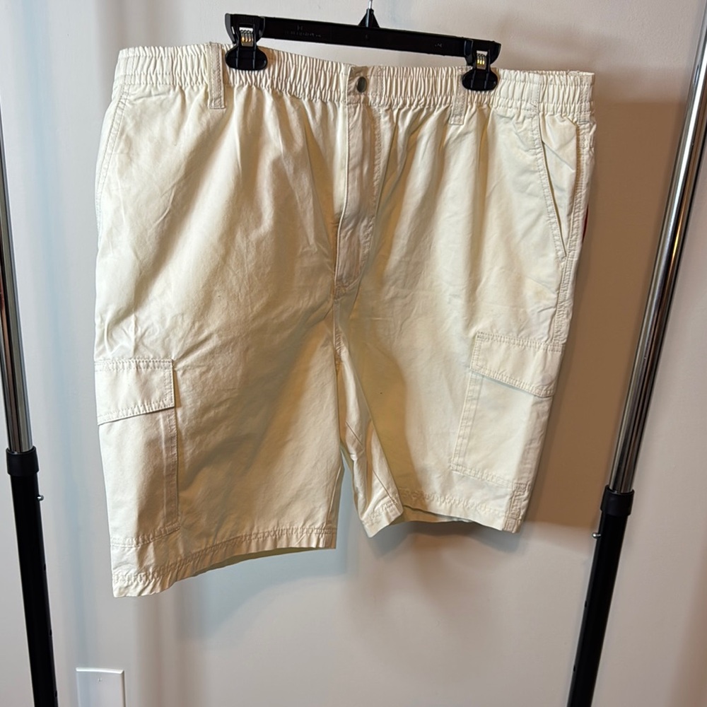 Big & Tall Bahama Survivor E-Waist Cargo Shorts| Cream | size XXL